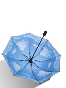Sky Print Umbrella - Multicolor - View 1