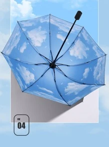 Sky Print Umbrella - Multicolor - View 3