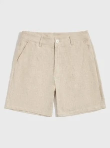 GENTILAND Men Slant Pocket Shorts - Khaki - View 1