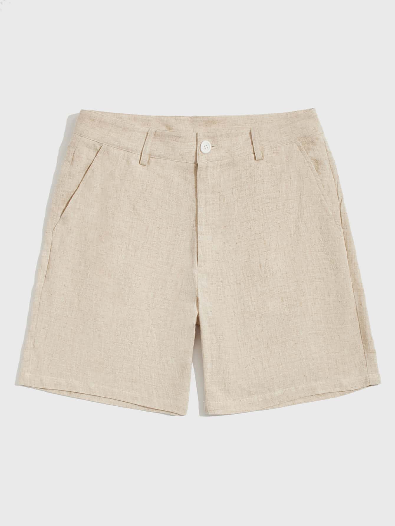 GENTILAND Men Slant Pocket Shorts - Khaki - View 1