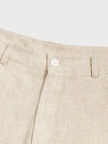 GENTILAND Men Slant Pocket Shorts - Khaki - View 3