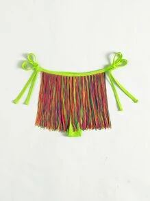 側繫帶流蘇邊泳衣下裝 - 彩色 - 查看 7