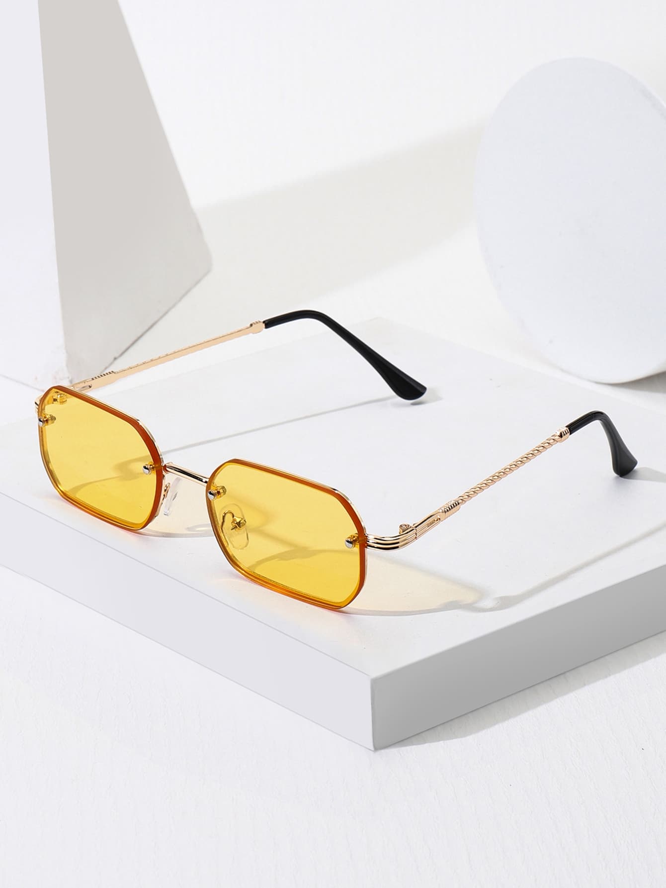 Kính thời trang thấu kính màu dành cho nam - Màu vàng - Xem 1