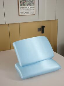 1雙素色彈性緞面枕套不附帶枕芯 - 淺藍色 - 查看 4