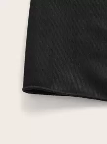 Swim Vcay Summer Beach Solid Tie Side Cover Up Skirt - Black - View 3