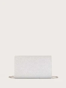 SHEIN SXY Long lanh lấp lánh, sáng bóng quyến rũ, thanh lịch, tinh tế Thiết kế xoắn Túi vuông lấp lánh đựng bữa tối, túi buổi tối cho cô gái dự tiệc, phụ nữ, dành cho nữ Hoàn hảo cho bữa tiệc, đám cưới, vũ hội, bữa tối/tiệc, cho cocktail Món quà tốt nhất cho phụ nữ - Bạc - Xem 4