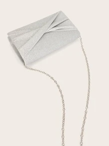 SHEIN SXY Long lanh lấp lánh, sáng bóng quyến rũ, thanh lịch, tinh tế Thiết kế xoắn Túi vuông lấp lánh đựng bữa tối, túi buổi tối cho cô gái dự tiệc, phụ nữ, dành cho nữ Hoàn hảo cho bữa tiệc, đám cưới, vũ hội, bữa tối/tiệc, cho cocktail Món quà tốt nhất cho phụ nữ - Bạc - Xem 6