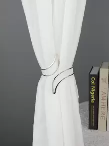 1pc Rèm tối giản Giữ lại - Bạc - Xem 1