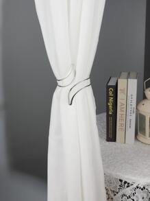 1pc Rèm tối giản Giữ lại - Bạc - Xem 2