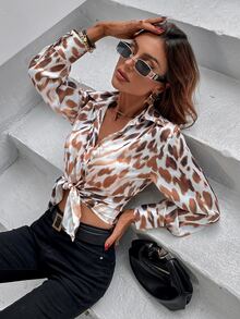 滿版印花單排釦襯衫 - 彩色 - 查看 5