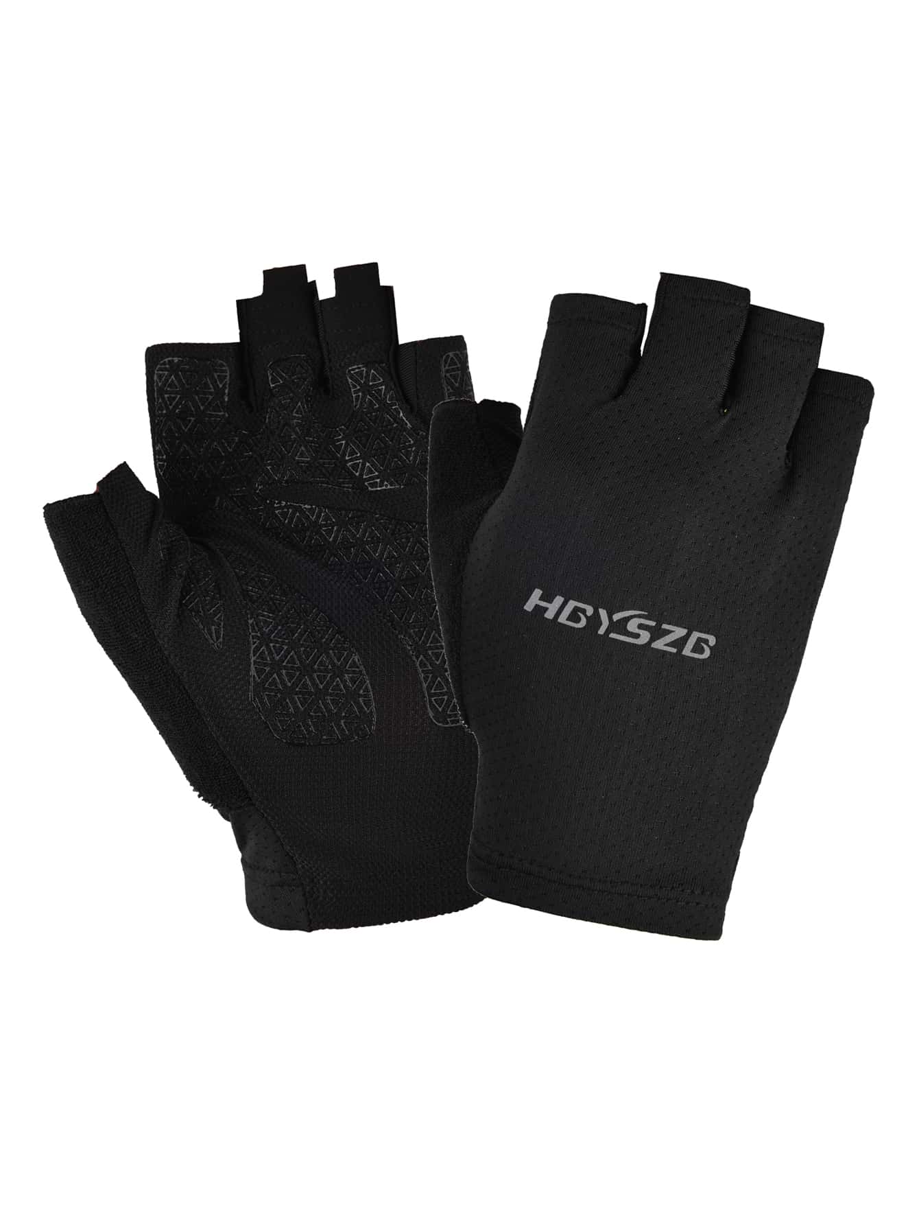1pair Half-Finger Sports Gloves,Black Gloves - Black - View 1