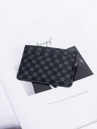 Allover Print Bag Present Small Wallet With Card Slot Multi Layer For Card/ID Card/Money/Cash/Passport Birthday Gifts Teacher Gifts Father's Day Gifts For Boyfriend Faux Malist Classic /Modern Textured Geometric Graphic For Male Lightweight Portable School Supplies Teacher Gifts Back To School Card Holder Card Holder Wallet Business Card Holder Credit Card Holder For Men Mini Wallet Card Wallet