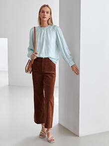 MOTF PREMIUM VISCOSE NOTCHED NECK TOP - Mint Green - View 6