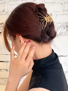 DAZY Butterfly Design Hair Claw Elegant Claw Clips Hair Clips Hair Jaw Clip Hair Clamps Hair Clutch Hair Catcher Clip - Gold - View 7