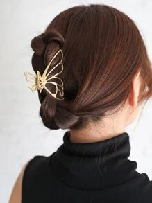 DAZY Butterfly Design Hair Claw Elegant Claw Clips Hair Clips Hair Jaw Clip Hair Clamps Hair Clutch Hair Catcher Clip - Gold - View 8