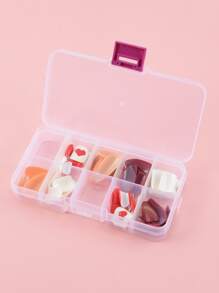 klimonla 10格指甲裝飾收納盒，1入組透明化妝品收納盒/化妝品收納盒，多功能收納盒，塑料收納盒，帶可調節隔板，用於珠子收納盒，藝術DIY工藝品，珠寶，漁具，指甲 - 無色 - 查看 2