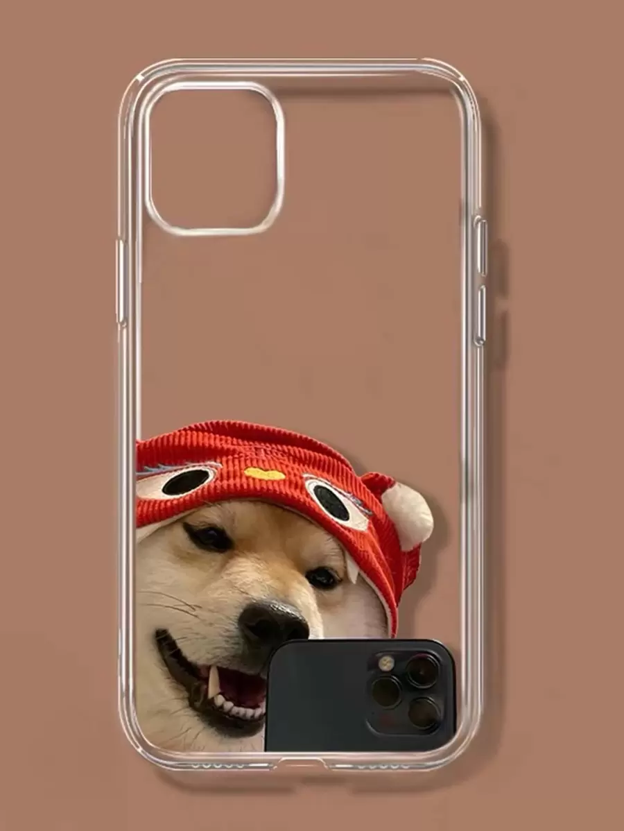 可愛狗狗透明手機殼 - 彩色 - 查看 1
