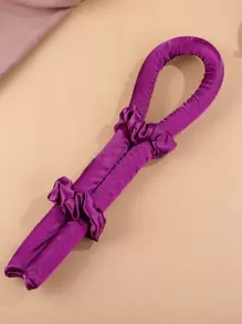 Rizador de pelo sin calor para cabello medio/largo, rulos para el cabello, rizos sin calor para dormir en espuma suave durante la noche para mujeres, diadema con barra rizadora sin calor - Morado - Ver 1