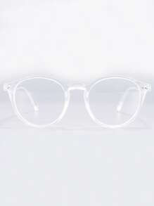 Óculos com Armação Transparente, Design de Moda Feminina - Transparente - Visão 1