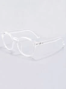 Óculos com Armação Transparente, Design de Moda Feminina - Transparente - Visão 2