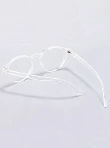 Óculos com Armação Transparente, Design de Moda Feminina - Transparente - Visão 3