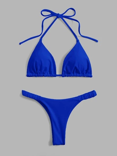 Swim Basics Summer Beach Tie Rygglös Grimma Triangel Bikini