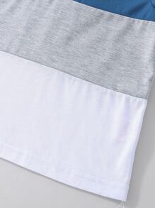 SHEIN Boys Colour Block Polo Shirt - Multicolor - View 3