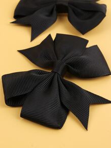 2 pezzi Mollette per capelli con fiocco in tessuto jacquard nero per la Festa della Mamma, mollette per capelli a forma di alligatore, accessori per capelli di moda adatti per ragazze, bambini, migliori amici, viaggi primaverili/estivi, matrimoni, regali per feste - nero - Visualizzare 3