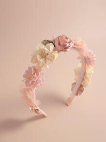 Niñas Aro de pelo con diseño de flor - Rosa - Ver 1