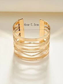 鏤空手鐲 - 金黃色 - 查看 3