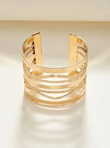 鏤空手鐲 - 金黃色 - 查看 4