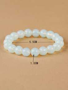 1 pieza Pulsera con cuenta - Blanco - Ver 3