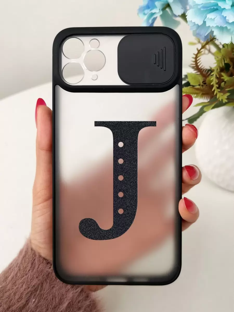 Funda para móvil con estampado de letra con Cubierta de cámara - Multicolor - Ver 1