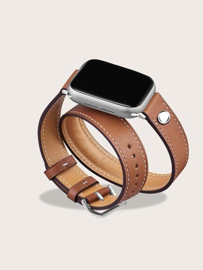 1 حزام ساعة جلد بني، مناسب للمعصم، يناسب سلسلة Ultra 3/2/1، SE، S10/S11/S9/S8/S7/S6/S5/S4/S3/S2/S1، 38مم،40مم،41مم،42مم،44مم،45مم،46مم-49مم، هدية عصرية للنساء الشابات، اكسسوارات ساعة ذكية متوافقة مع سوار ساعة أبل