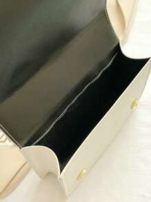 Túi đeo chéo Nữ Kẻ sọc Có thể điều chỉnh được Chuỗi - trắng - Xem 4