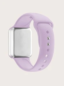 Silicone Watchband Compatible With Apple Watch - Mauve Purple - View 2