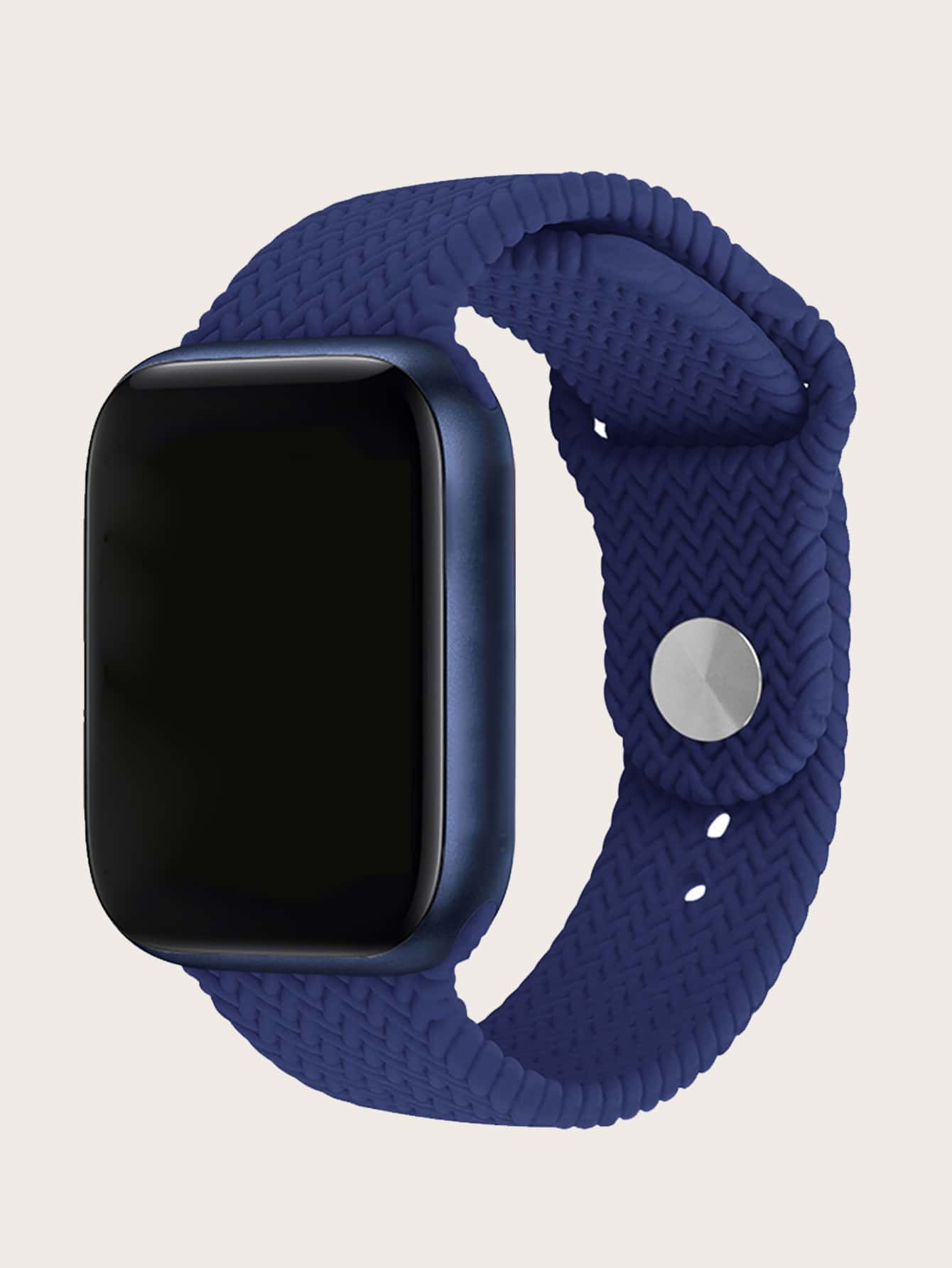 Dây đeo đồng hồ silicon hoa văn dệt tương thích với Apple Watch - Màu xanh lam - Xem 1