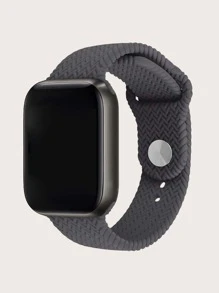 編織圖案矽膠Apple Watch錶帶 - 灰色 - 查看 1