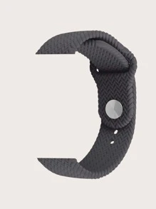 編織圖案矽膠Apple Watch錶帶 - 灰色 - 查看 2