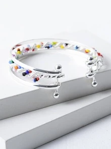 Vòng đeo tay trang trí hạt - Bạc - Xem 2