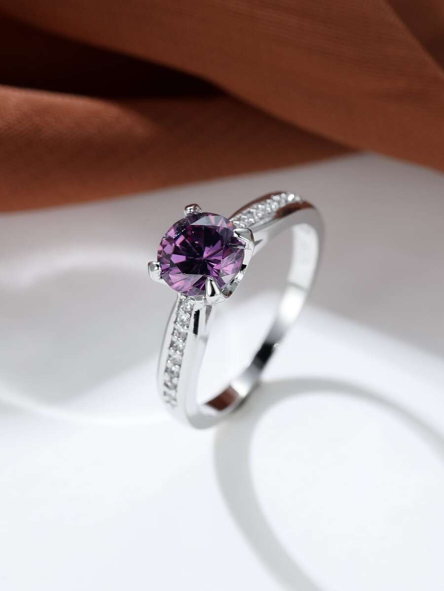 Nhẫn trang trí Rhinestone - Bạc - Xem 1