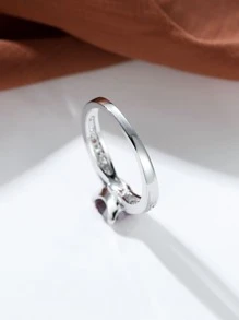 Nhẫn trang trí Rhinestone - Bạc - Xem 2