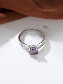 Nhẫn trang trí Rhinestone - Bạc - Xem 4