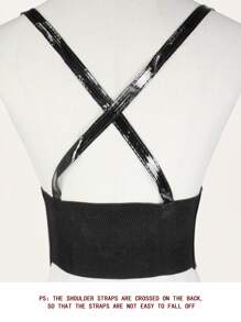 Suspenders Harness Belt - Black - View 3
