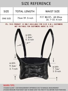 Suspenders Harness Belt - Black - View 4