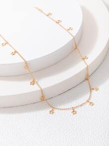 imoli Women Star Decor Elegant Charm Necklace - Yellow Gold - View 3