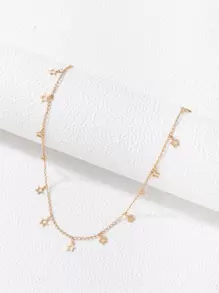 imoli Women Star Decor Elegant Charm Necklace - Yellow Gold - View 4