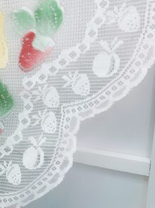 1pc Fruit Print Lace Window Valance - Multicolor - View 7