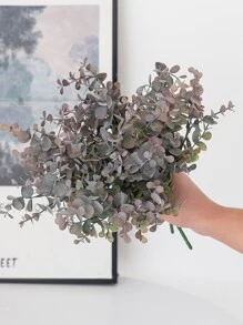 1 Bouquet Artificial Flowers, Eucalyptus Artificial Plants, Wedding Decor, Home Vase Decor, Garden Outdoor Graduation Decor, Bridal Bouquet, Wrist Corsage, Birthday Party Decor, Valentine's Day, New Year And Autumn Decor, Valentine's Day Gift - Dusty Purple - View 4