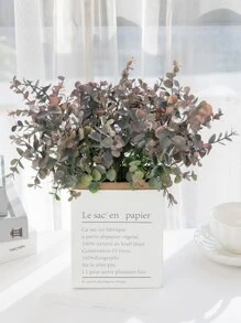 1 Bouquet Artificial Flowers, Eucalyptus Artificial Plants, Wedding Decor, Home Vase Decor, Garden Outdoor Graduation Decor, Bridal Bouquet, Wrist Corsage, Birthday Party Decor, Valentine's Day, New Year And Autumn Decor, Valentine's Day Gift - Dusty Purple - View 5